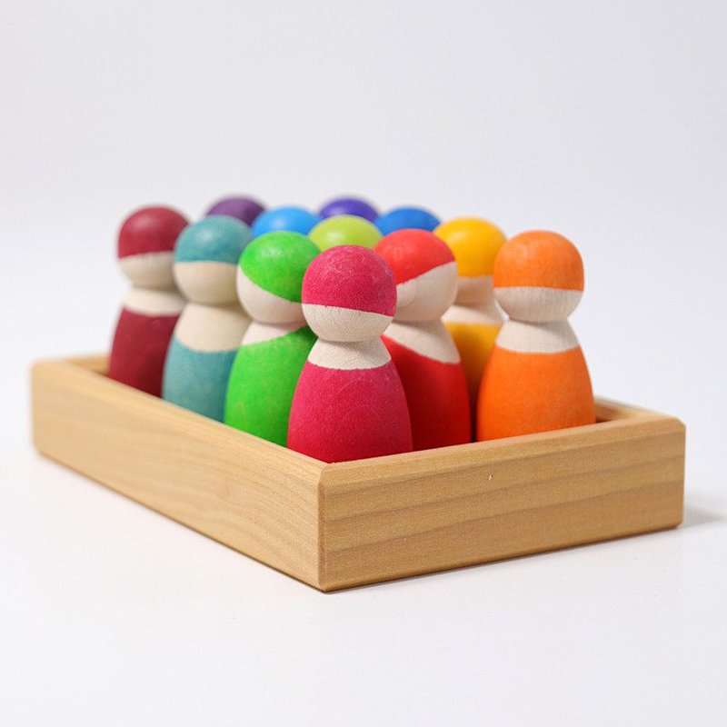 Drewniane figurki 12 szt., Przyjaciele 1+, Grimm's