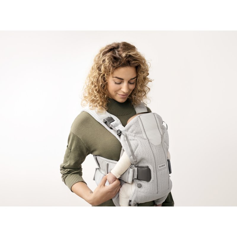 BABYBJORN ONE AIR - nosidełko, Srebrny