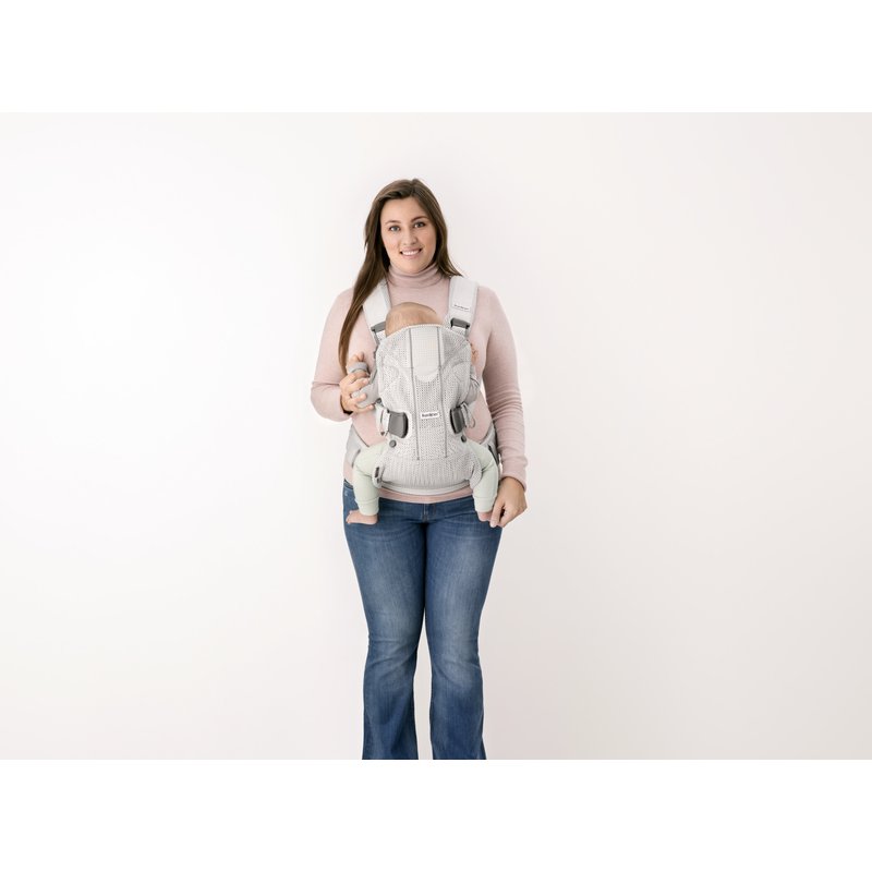 BABYBJORN ONE AIR - nosidełko, Srebrny