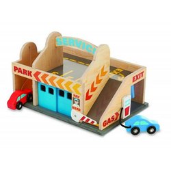 Melissa&Doug® - Melissa and Doug, Drewniany Parking-Garaż z Myjnią i Stacją Benzynową