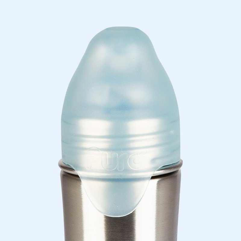 Termobutelka z ustnikiem niekapkiem i zieloną osłonką 260 ml, Pura Kiki