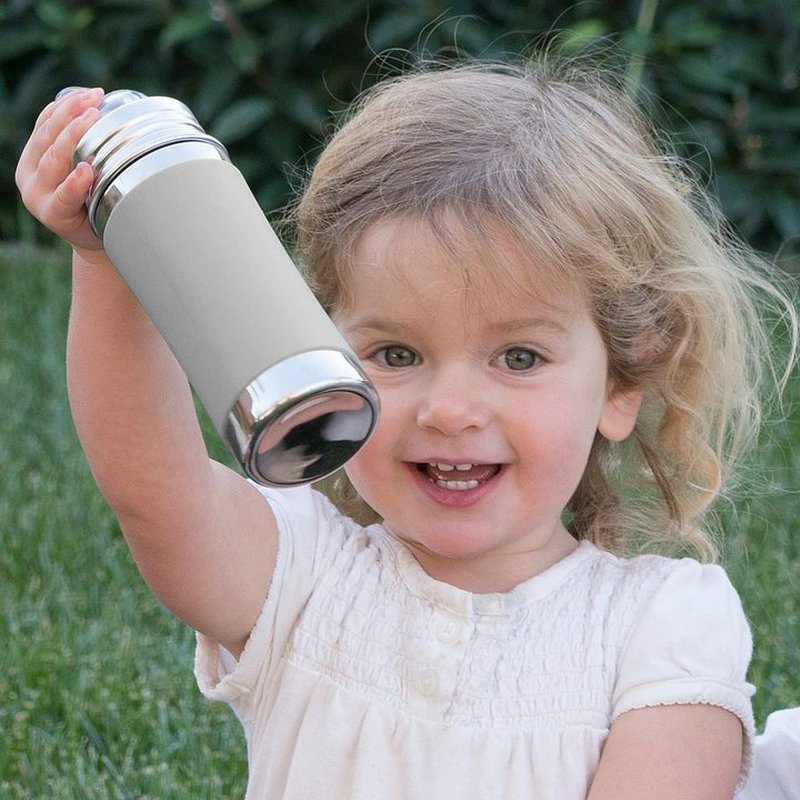 Termobutelka z ustnikiem niekapkiem 260 ml, szara, Pura Kiki