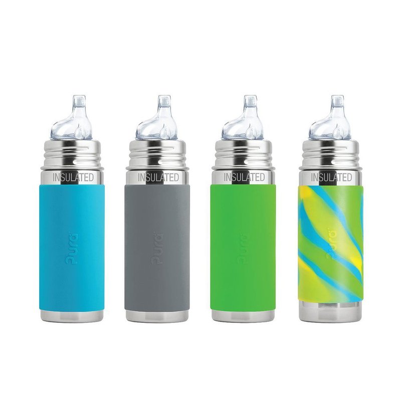 Termobutelka z ustnikiem niekapkiem 260 ml, szara, Pura Kiki