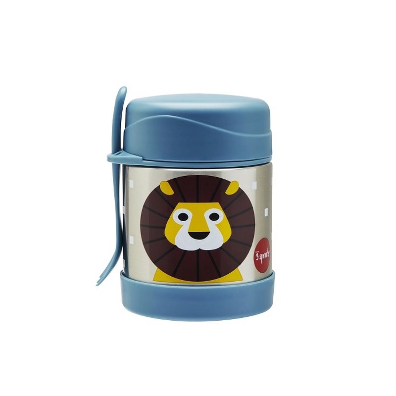 3 Sprouts Termos Dla Dzieci Lew Blue