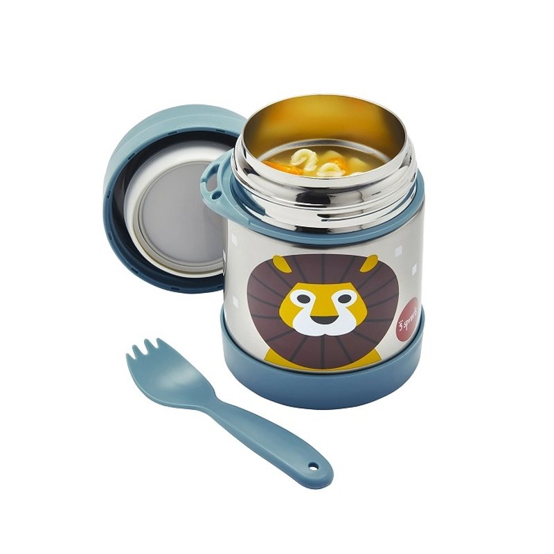 3 Sprouts Termos Dla Dzieci Lew Blue