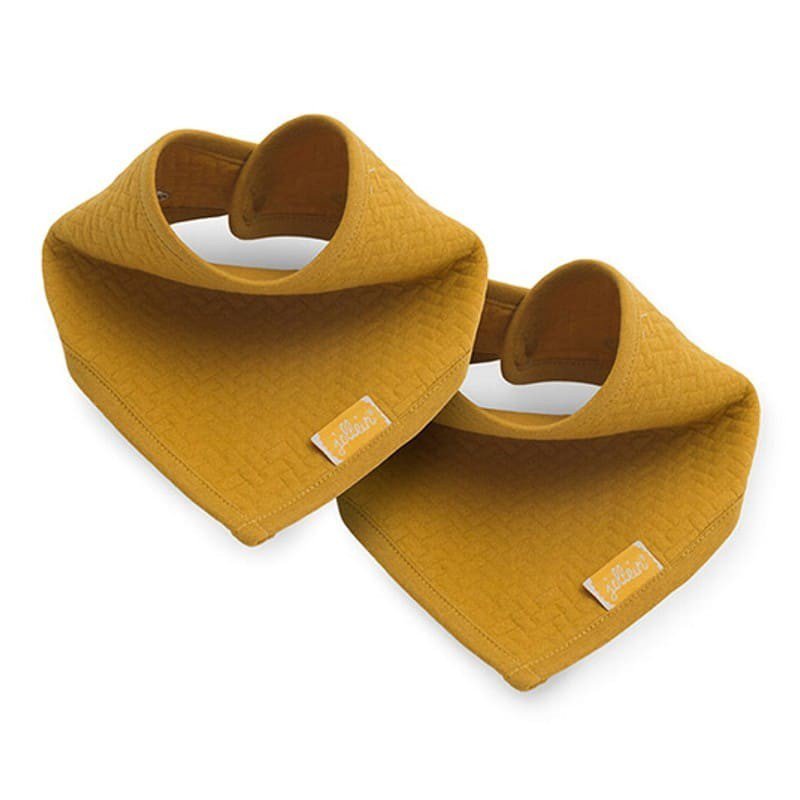Jollein - Baby & Kids - Jollein - 2 śliniaki bandany Brick Velvet  Mustard