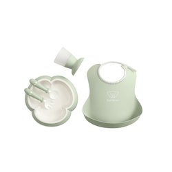 BABYBJORN - Zestaw obiadowy - Powder Green