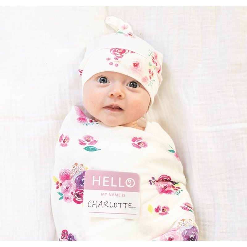 Lulujo Zestaw Kocyk + Czapka Posies