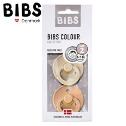 BIBS 2-PACK M VANILLA & PEACH Smoczek Uspokajający kauczuk Hevea