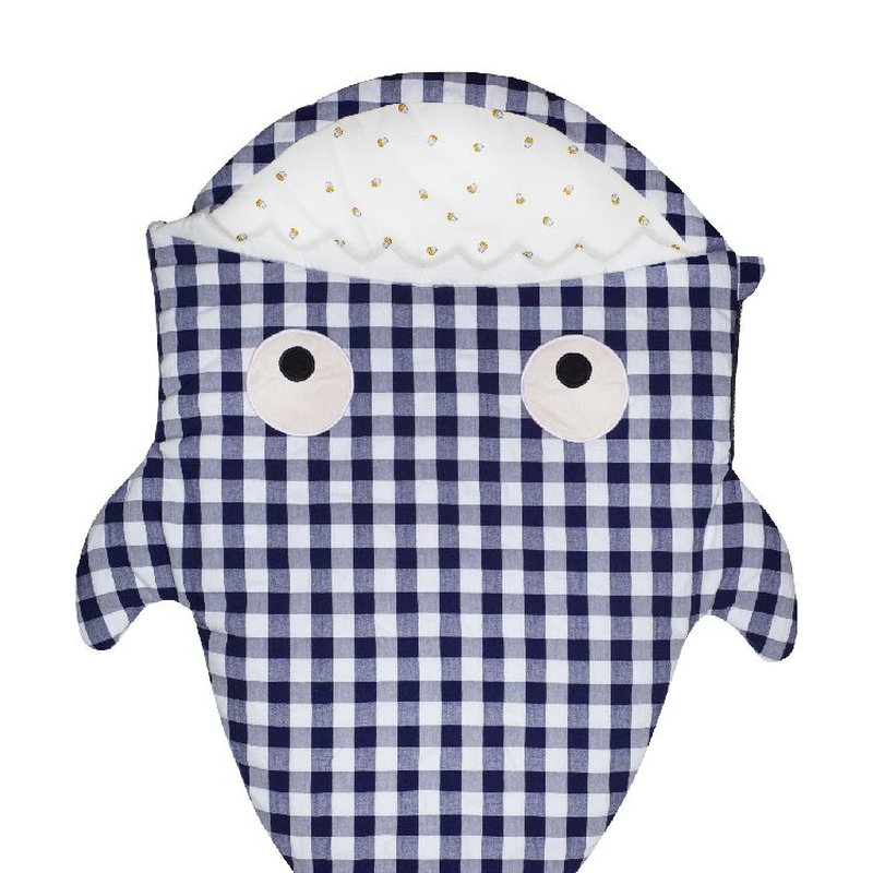 Baby Bites Śpiworek letni Shark (1-18 miesięcy) Blue Vichy BABY BITES