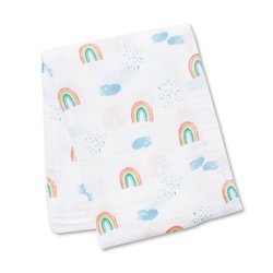 Lulujo Kocyk Muślinowy Rainbow Sky