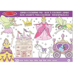 Melissa&Doug® - Kolorowanka dla dziewczynki Wróżki i Księżniczki - 50 arkuszy