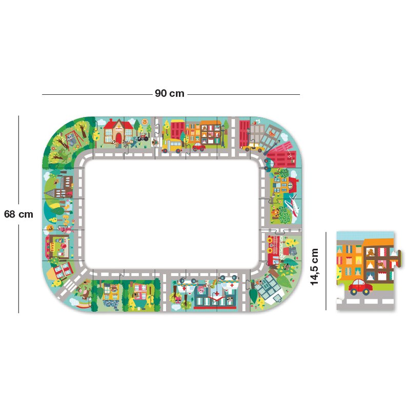 Puzzle XXL Apli Kids - Miasto 3+