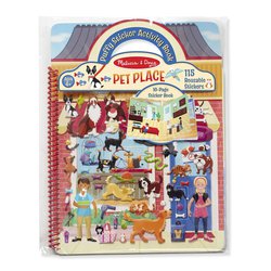 Melissa&Doug® - Wypukłe wielorazowe naklejki – Świat zwierząt domowych