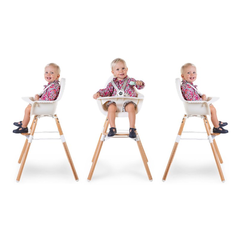 CHILDHOME - Krzesełko do karmienia Evolu 2 Natural/White