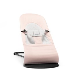BABYBJORN - leżaczek BALANCE SOFT COTTON/JERSEY - Różowy/Szary