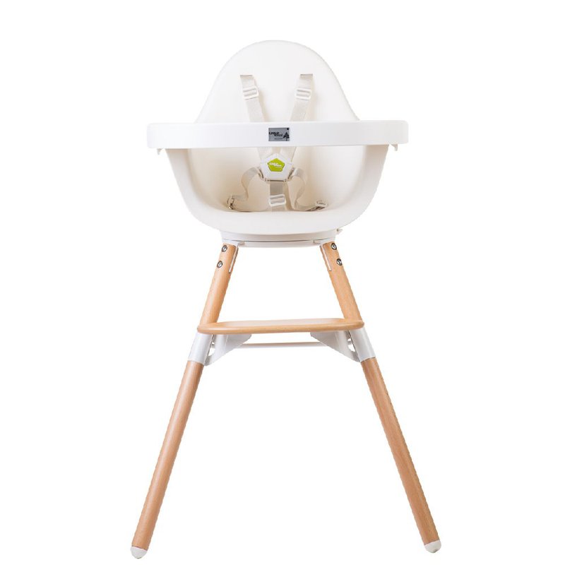 CHILDHOME - Krzesełko do karmienia Evolu 2 ONE.80° Natural/White