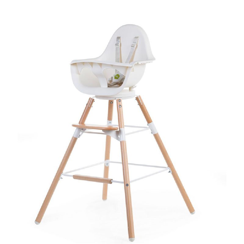 CHILDHOME - Krzesełko do karmienia Evolu 2 ONE.80° Natural/White