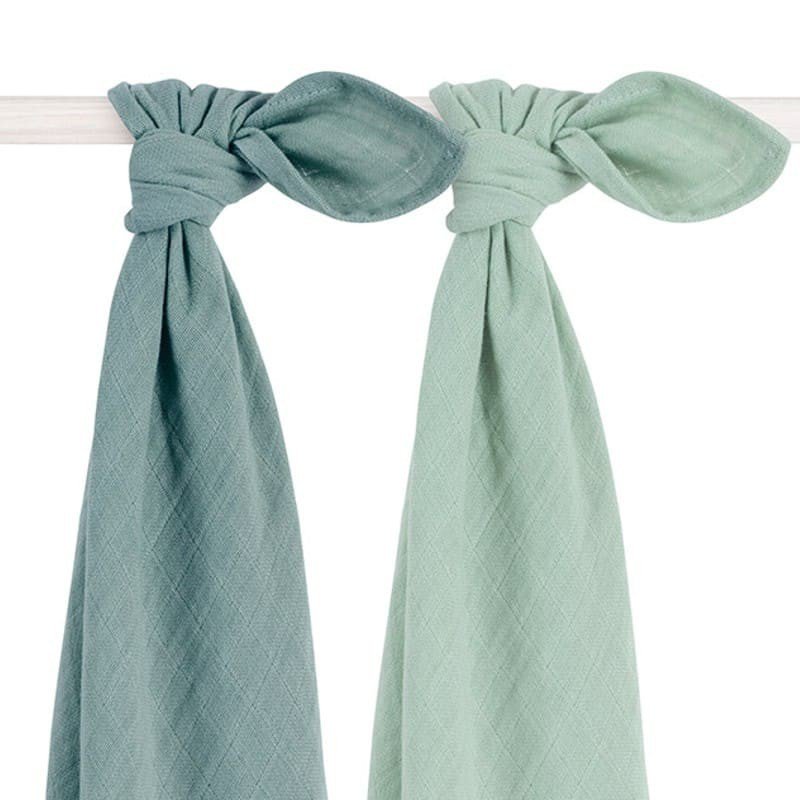 Jollein - Baby & Kids - Jollein - 2 otulacze bambusowe 115 x 115 cm Ash Green