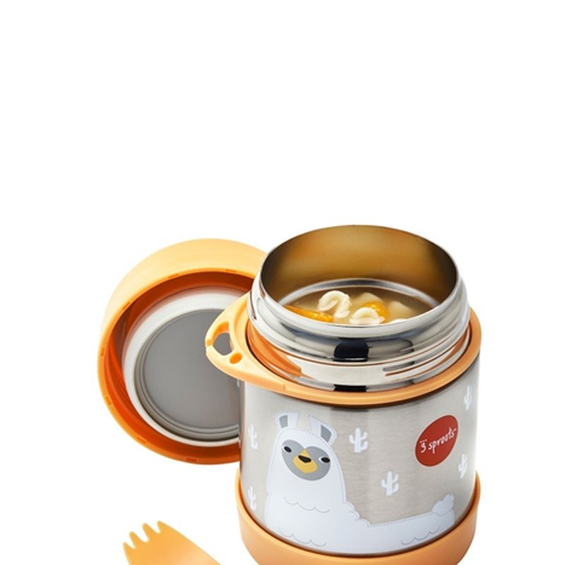 3 Sprouts Termos Dla Dzieci Lama Peach