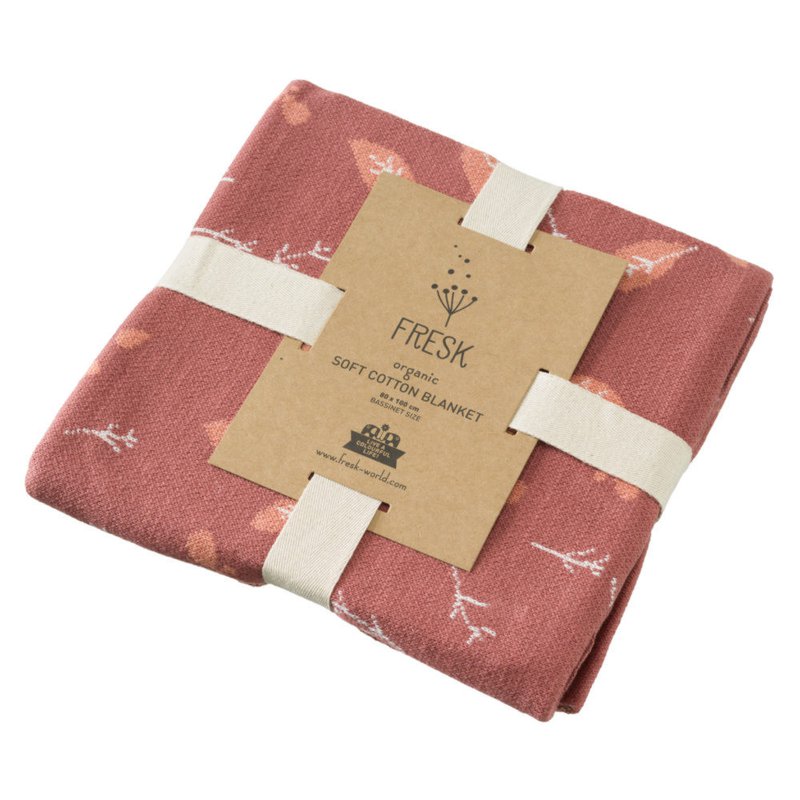 FRESK - Fine knitted blanket 80 x 100 cm Forest rose