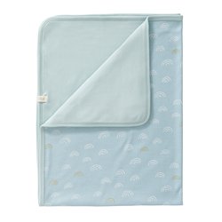 Fresk Kocyk z bawełny organicznej 80 x 100 cm Ether blue FRESK