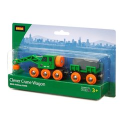 BRIO World Kolejowy Wagon Dźwigowy