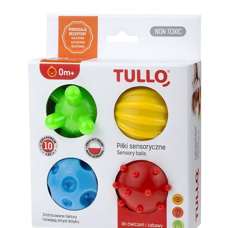 Tullo - Piłki sensoryczne 4 szt. TULLO