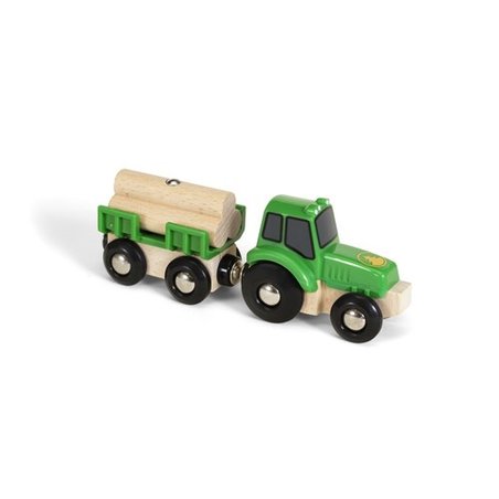 BRIO World Traktor z Przyczepą i Drewnem