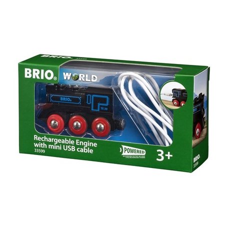 BRIO World Czarna Lokomotywa z Mini USB