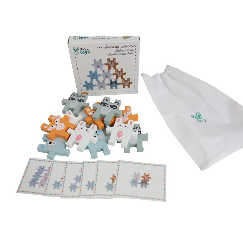 AdamToys - Układanka piramida zwierząt