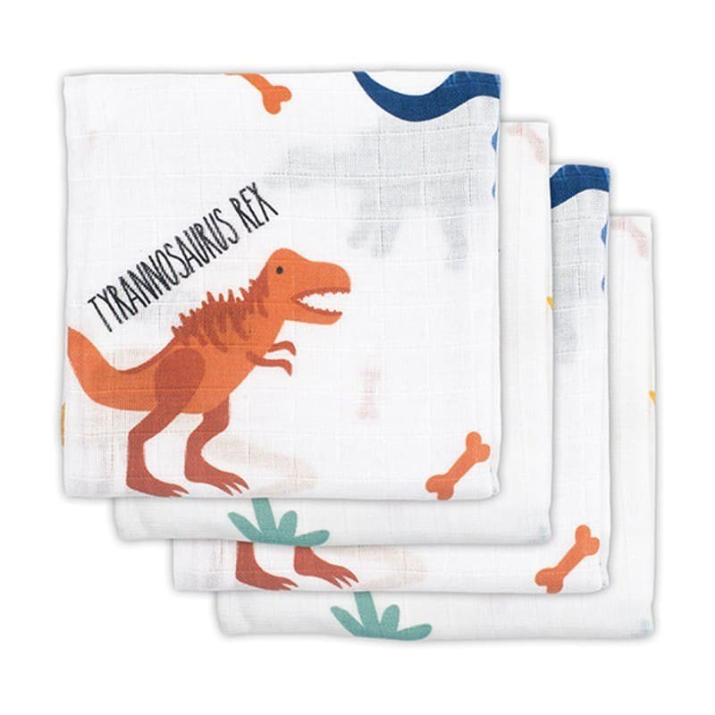 Jollein - Baby & Kids - Jollein - 4 pieluszki niemowlęce Hydrophilic 70 x 70 cm Dinosaur