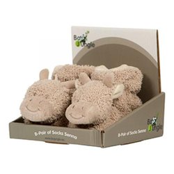 Bo Jungle - B-Buciki pluszowe z grzechotką Żyrafka