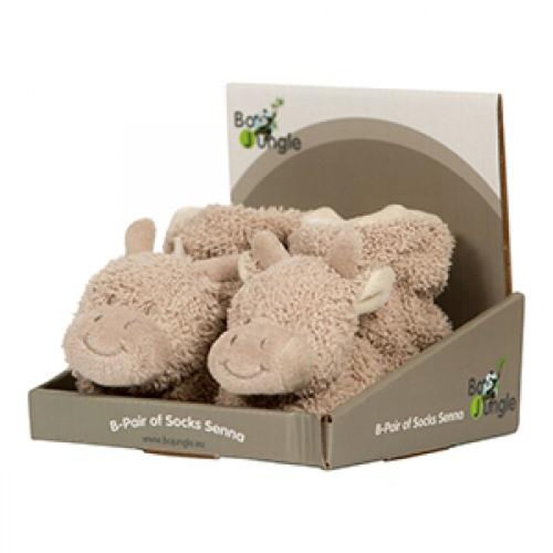 Bo Jungle - B-Buciki pluszowe z grzechotką Żyrafka