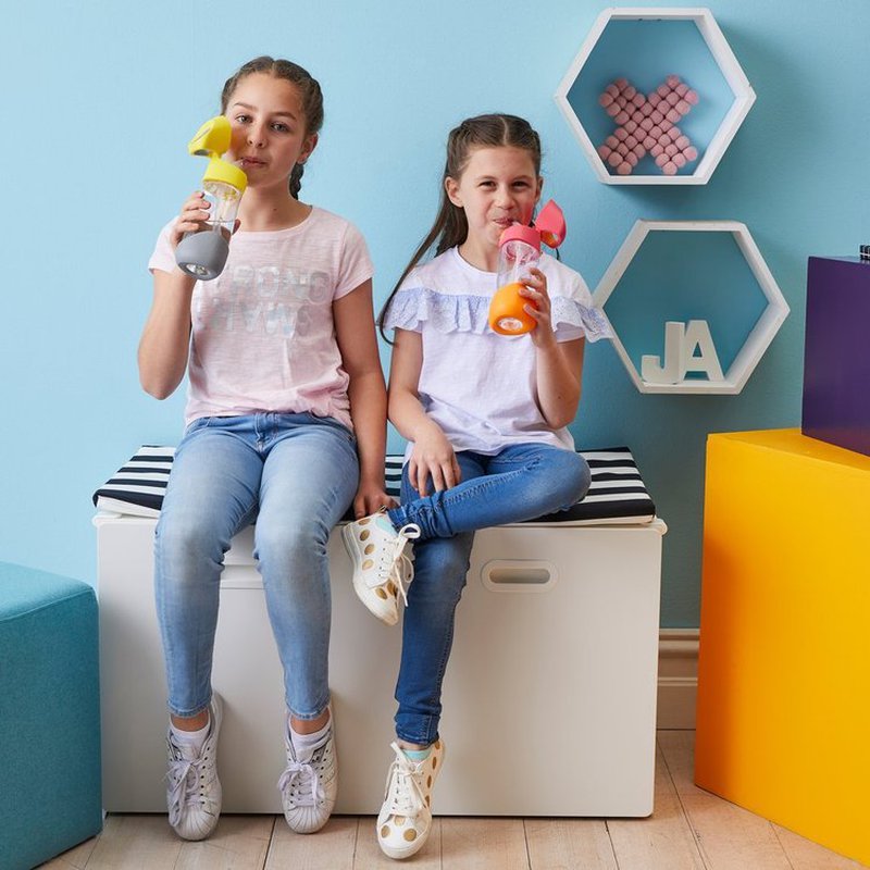 Bidon tritanowy ze słomką 450 ml, Indigo Rose, b.box