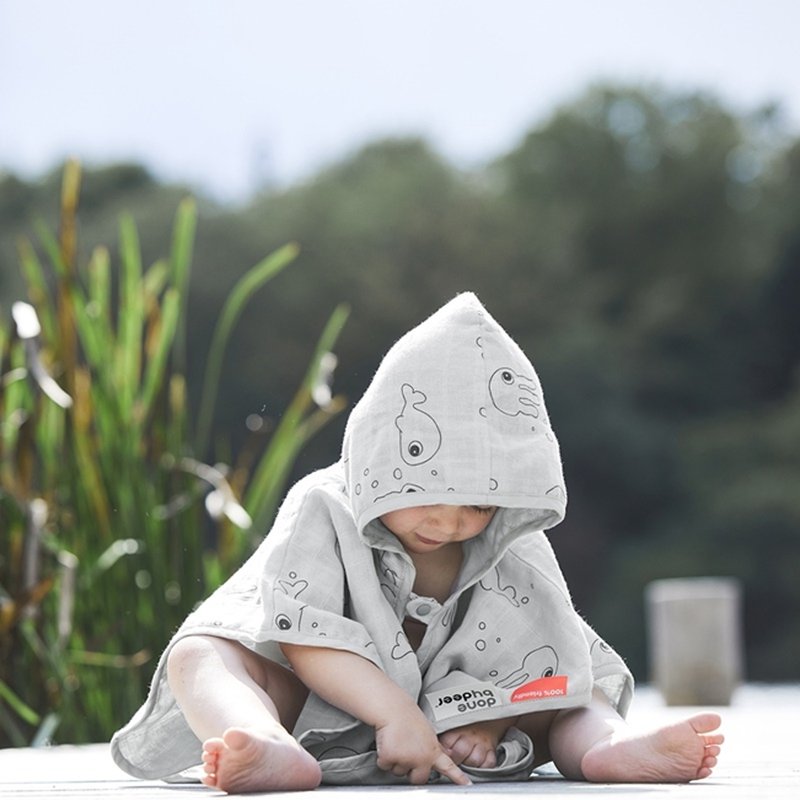 Done by Deer Sea Ponczo Kąpielowe Grey