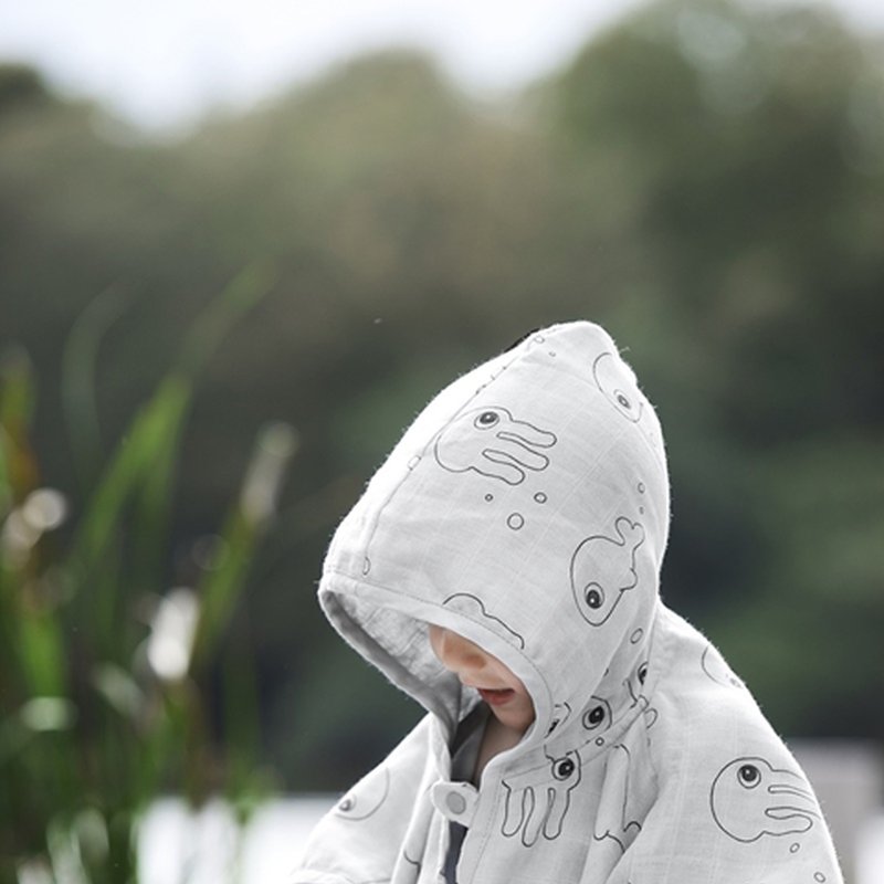 Done by Deer Sea Ponczo Kąpielowe Grey