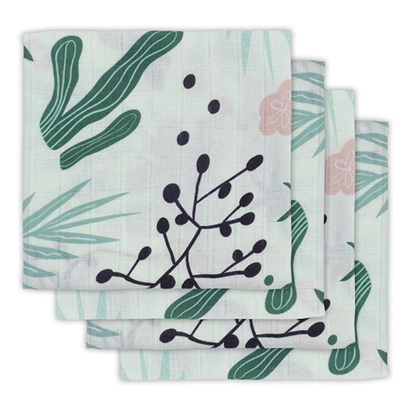 Jollein - Baby & Kids - Jollein - 4 pieluszki niemowlęce Hydrophlic 70 x 70 cm Leaves