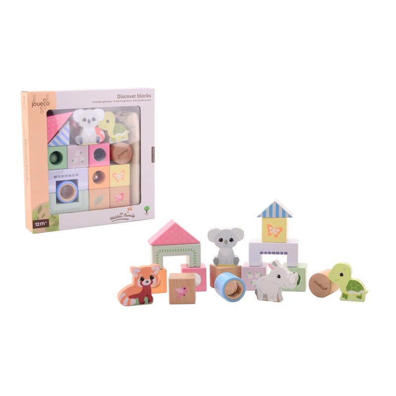 Joueco - Drewniane klocki Discovery The wildies Family