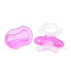 BABYONO - 1008/02 Silikonowy gryzak dla niemowląt RÓŻOWY