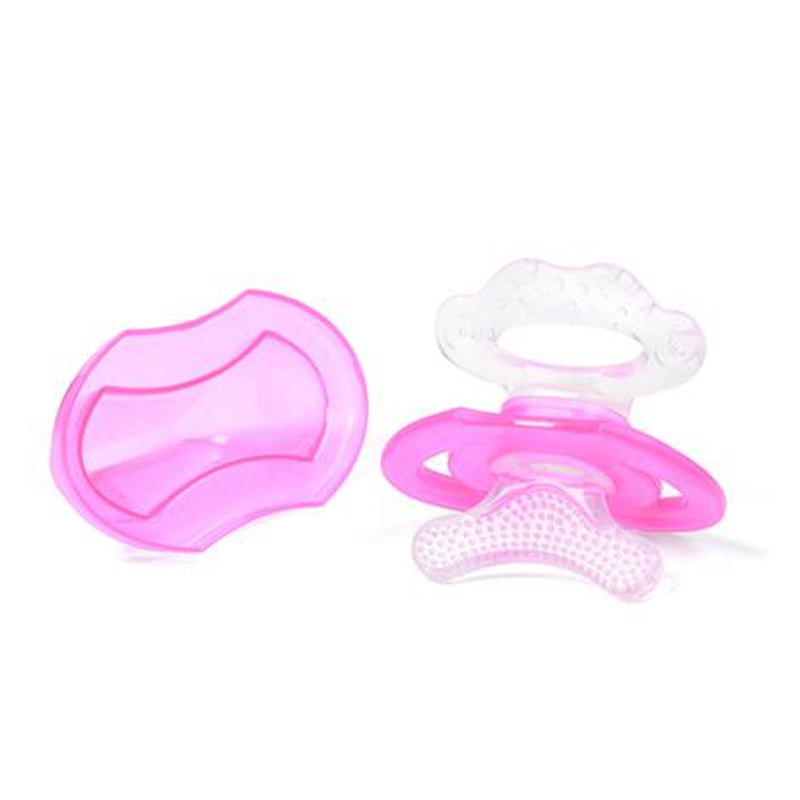 BABYONO - 1008/02 Silikonowy gryzak dla niemowląt RÓŻOWY