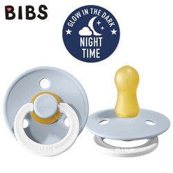 BIBS BABY BLUE NIGHT S Smoczek Uspokajający kauczuk Hevea