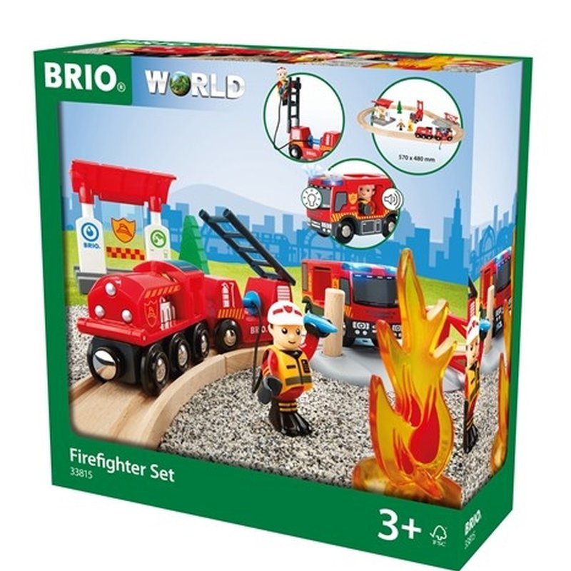 BRIO World Zestaw Kolejka Straż Pożarna