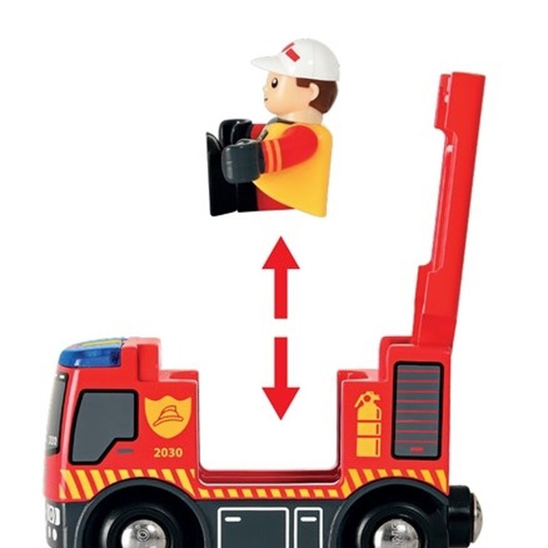 BRIO World Zestaw Kolejka Straż Pożarna