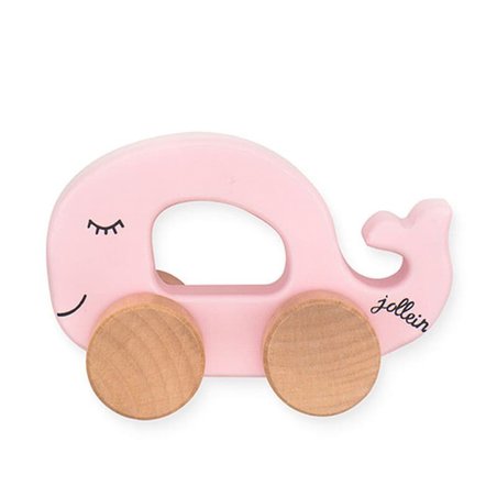 Jollein - Baby & Kids - Jollein - Autko drewniane Sea Animals Wieloryb Pink