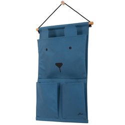 Jollein - Baby & Kids - Jollein - Przybornik na łóżeczko Canvas Animal Club Steel Blue