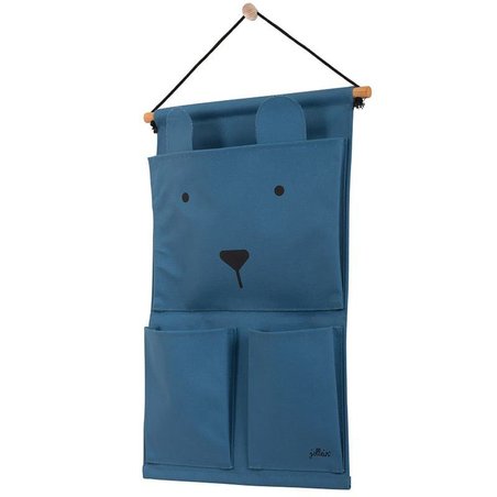 Jollein - Baby & Kids - Jollein - Przybornik na łóżeczko Canvas Animal Club Steel Blue