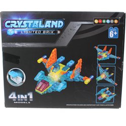 Crystaland - Klocki swiecace LED 4w1 pojazd kosmiczny