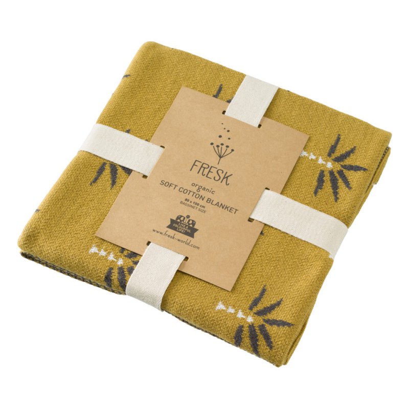 FRESK - Fine knitted blanket 80 x 100 cm Palmtree