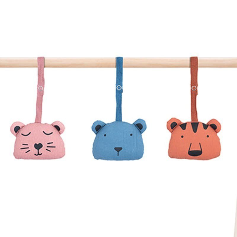 Jollein - Baby & Kids - Jollein - 3 zabawki interaktywne Animal Club do stojaka Babygym